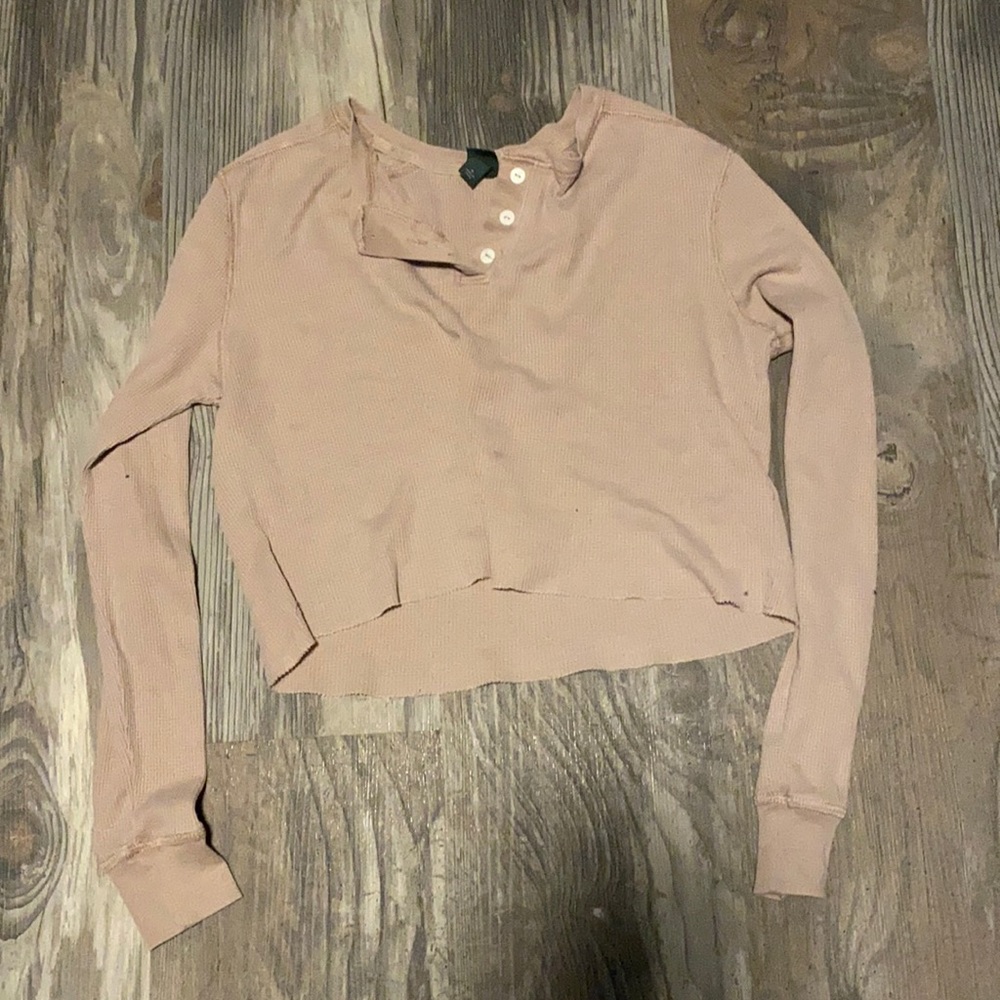 long sleeve crop top
